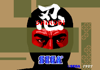 Shinobi (set 6, System 16A, unprotected) Title Screen